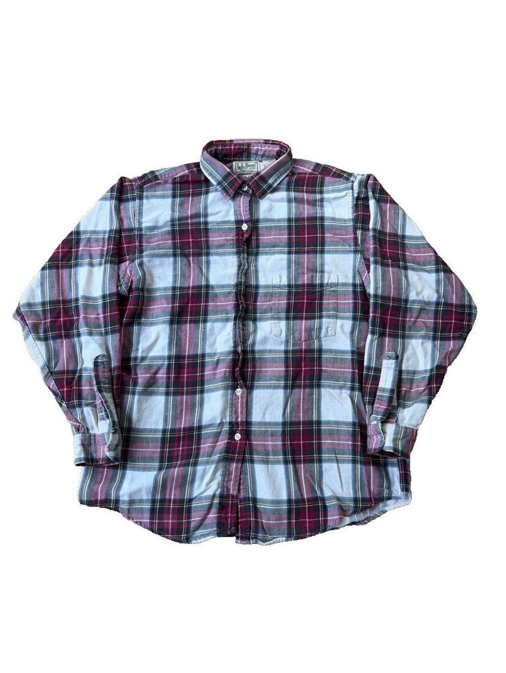 Womens Vintage LL Bean Shirt Size 10 Red & White Tartan
